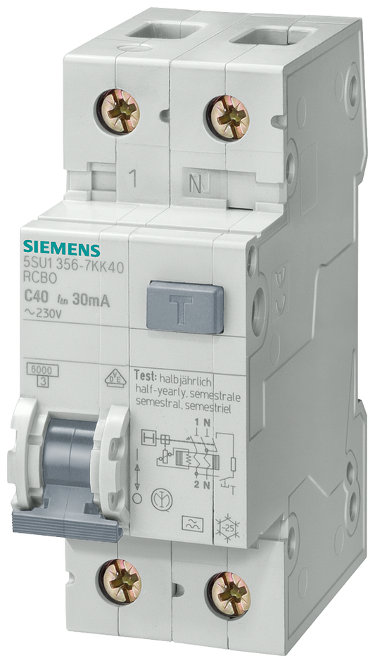 5SU1353-1KK16 - PROTECTOR FI/LS TIPO AC, IFN 30MA, 4.5KA