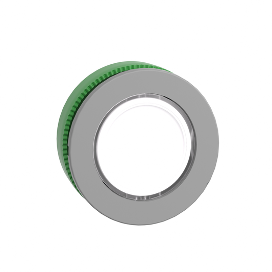 ZB5FV013C0 - Cabezal para luz piloto, Harmony XB5, bisel gris, blanco, 30 mm, LED universal, lente lisa