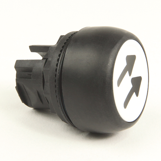 800FP-CD1U261 - 800FC - Plástico, 1 velocidad, Doble flecha, Blanco, Vertical: Negro / ABAJO RÁPIDO o Blanco / ARRIBA RÁPIDO