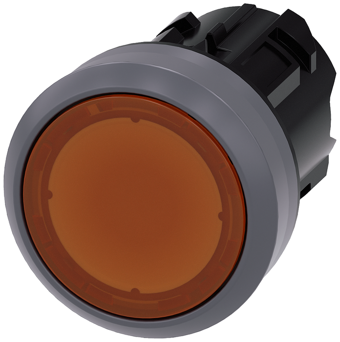 3SU10310AB000AA0 - ILLUMINATED PUSHBUTTON, MOM, AMB, FLUSH