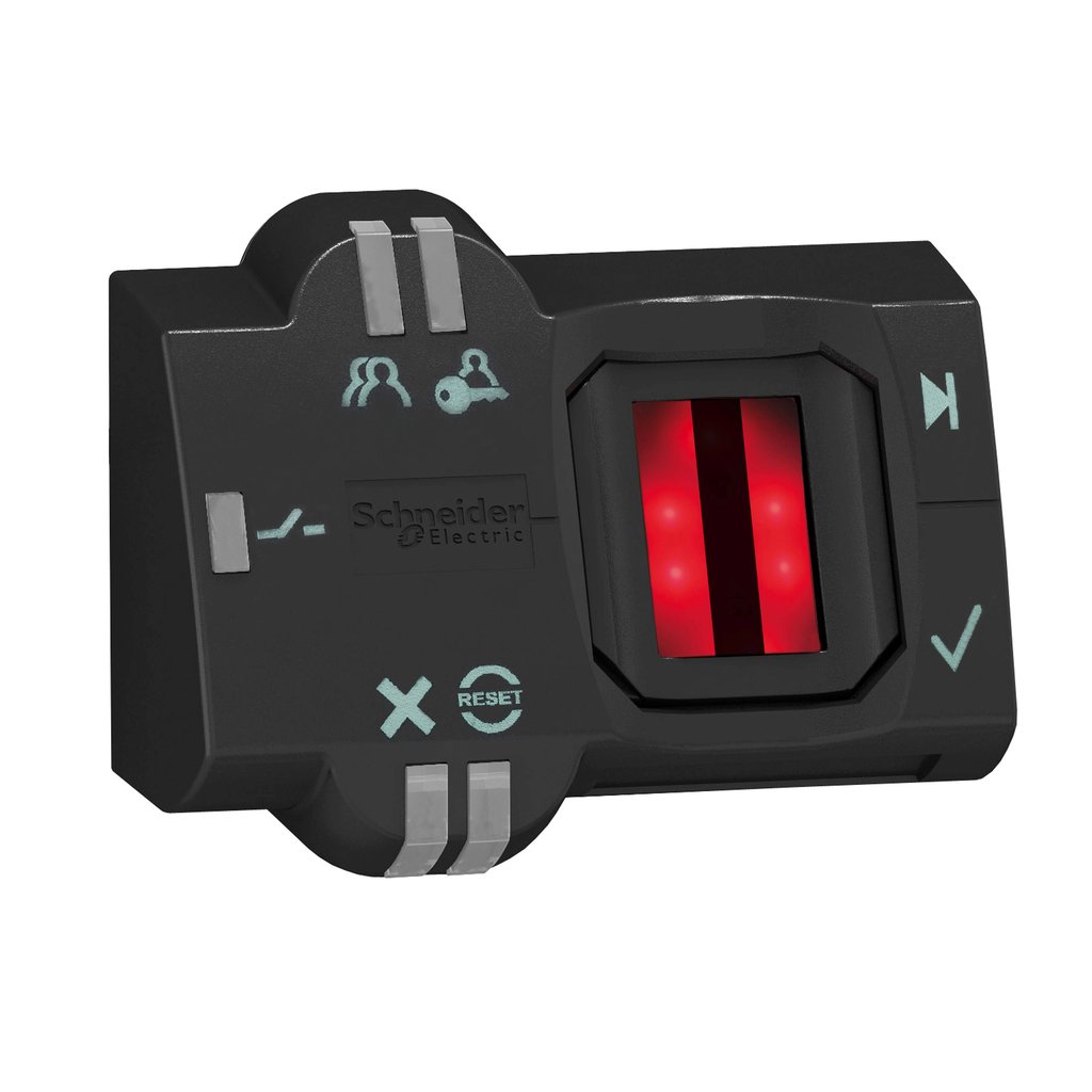 XB5S1B2L2 - Interruptor biométrico biestable, Harmony XB5S, plástico, 22 mm, conexión mediante cable de 2 m, 24 V CA CC
