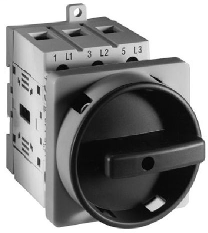 194E-A100-1756 - IEC Load Switch, Open - Base / DIN Rail, OFF-ON 90°, 100A, 6 Poles