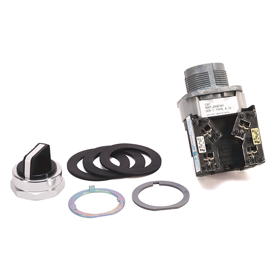 800T-J2KB7EAXX - 800T 3 Position, Knob/Wing Lever,, White, Std. Knob Maint., Cam and Contact Blocks, 3 Position