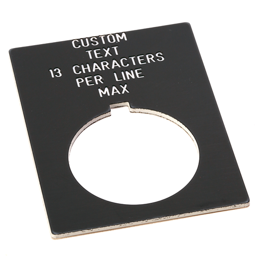 800H-W100JE - 800T and 800H Accessories, 800H Legend Plate,Jumbo,Custom Text,Gray