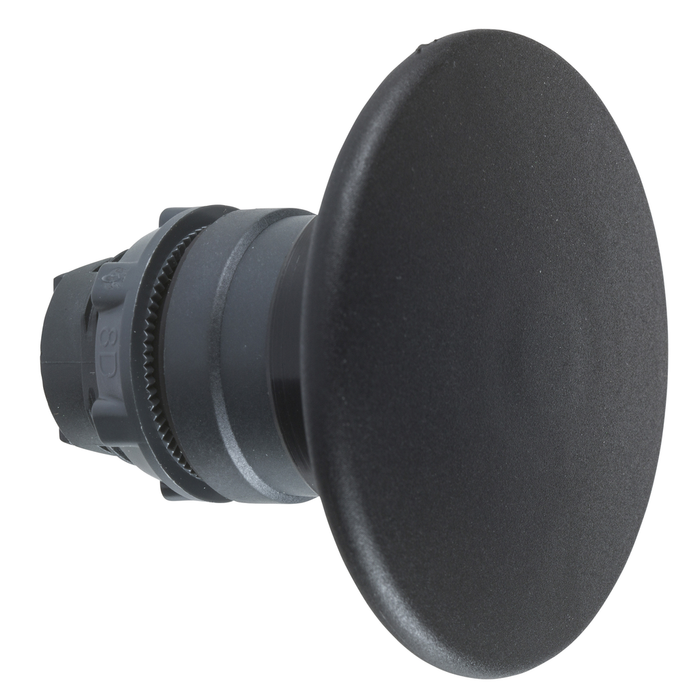 ZB5AS62 - Head for non illuminated push button, Harmony XB5, black mushroom 60mm, 22mm, latching, turn to release, unmarked