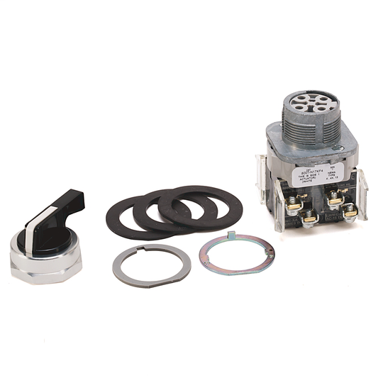 800T-N17KF4 - 800T 4 Position, Knob/Wing Lever,, White, Knob Lever Maint., Cam and Contact Blocks, 4 Position