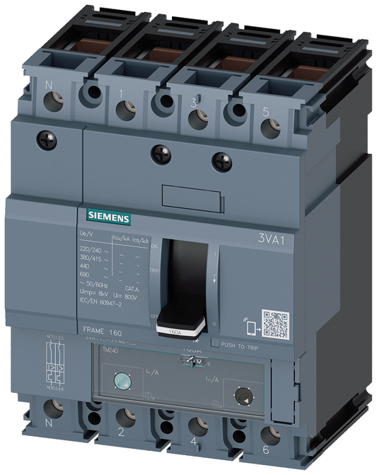 3VA1120-5GF46-0AA0 - CAJA DE CONTROL ATAM100 3VA11 4P 20A 55KA