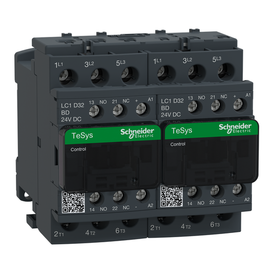 LC2D32BD - Contactor inversor TeSys Deca - 3P(3 NO) - AC-3 - &lt;= 440 V 32 A - Bobina 24 V DC