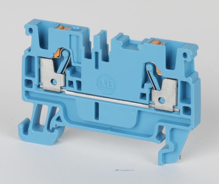 1492-P3-B - 1492-P Push-in Terminal Blocks, 2.5 mm² (AWG 28 - AWG 12), 20 A, Feed-Through, Single Level, 1 Point On Each Side Per Circuit