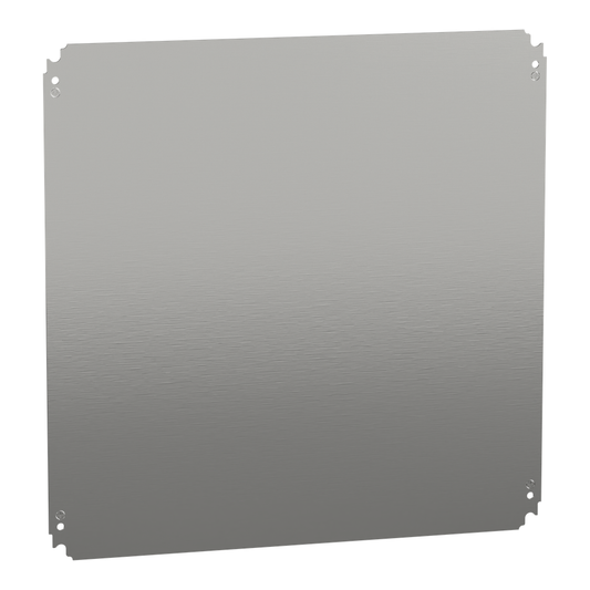 NSYMM66 - Placa de montaje lisa de 600 x 600 mm de alto y 600 mm de ancho, fabricada en chapa de acero galvanizado.