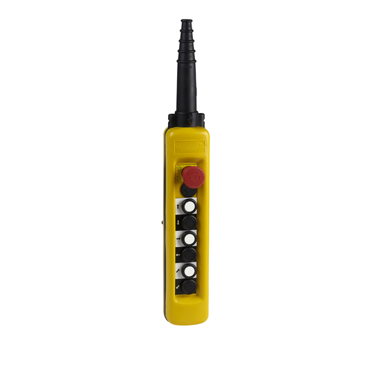 XACA67131 - Pendant control station, Harmony XAC, plastic, yellow, 6 push buttons 1NO, 1 emergency stop latching 3NC