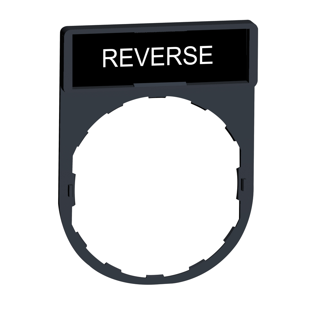 ZBY2306 - Porta leyenda 30 x 40 mm con leyenda 8 x 27 mm con marcado REVERSE