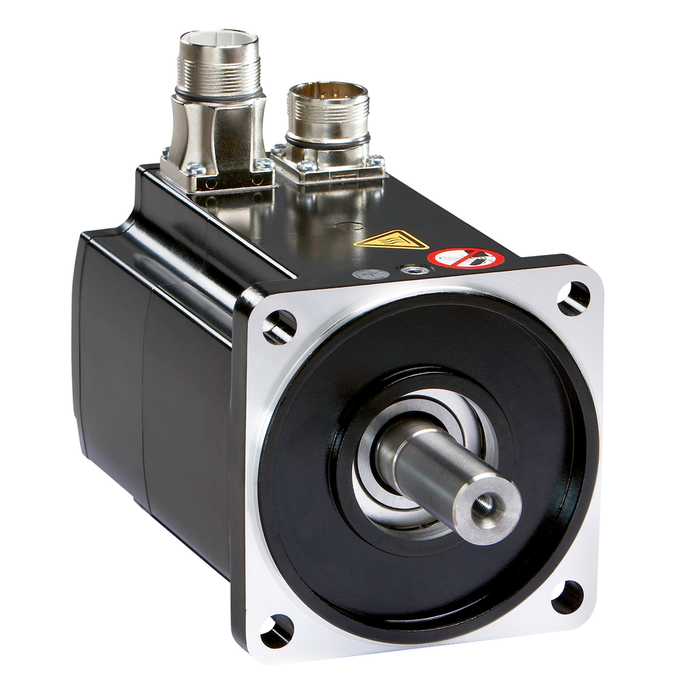 servo motor BMH, Lexium 32, 84Nm, 3800rpm, keyed shaft, without brake, IP54, 128 multiturn encoder, straight