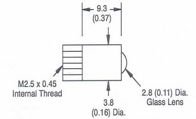 63-118 - 63-118, Range Extender Lens Adaptor for 1mm (0.04) Dia. Transmitted Beam Plastic Cable