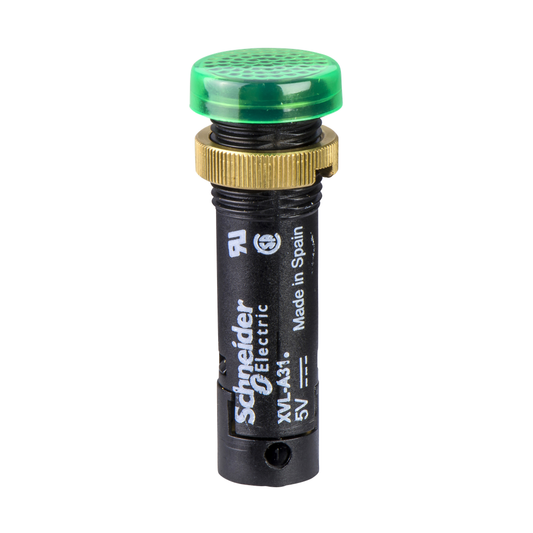 XVLA333 - Luz piloto, Harmony XVL, plástico, verde, 12 mm, LED cubierto, 24 V CC