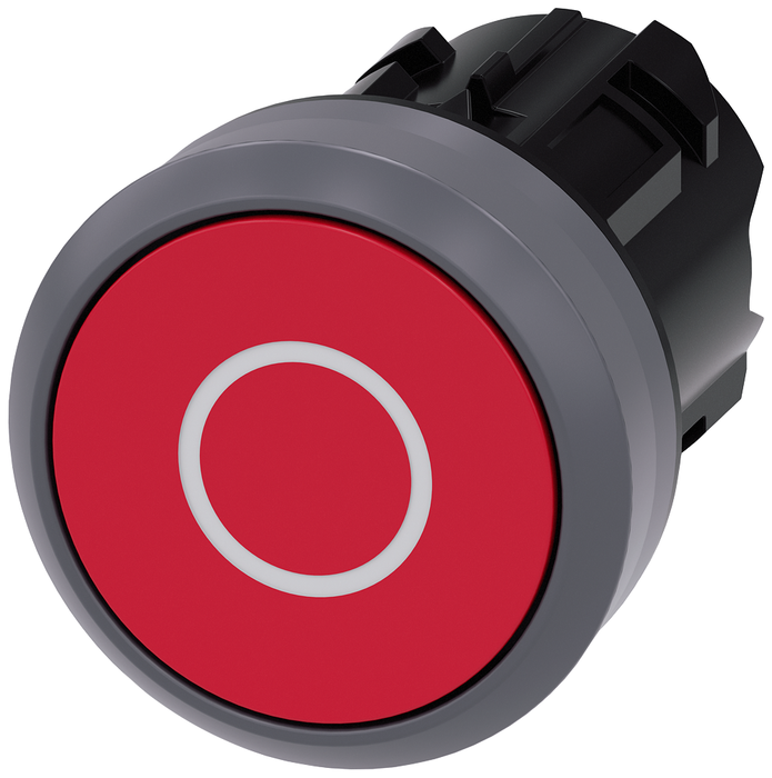 3SU10300AB200AD0 - PUSHBUTTON, MOM, RED, FLUSH