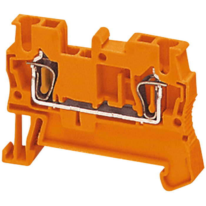 NSYTRR22AR - Terminal block, Linergy TR, spring type, feed through, 2 points, 2.5mm², orange