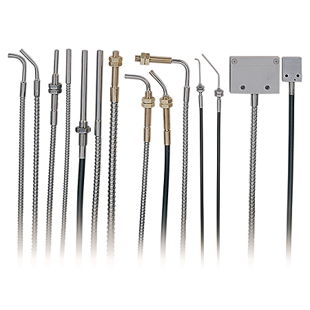 43GT-XAS10SS - Cable de fibra óptica, vidrio, haz transmitido (cable individual), paquete estándar de 1,2 mm (0,046 pulg.), acero inoxidable, 1,2 mm (0,046 pulg.) de diámetro, disposición aleatoria, 0,91 m (36 pulg.)