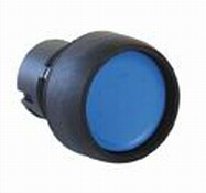 800FM-G611MX10 - Pulsador 800F - Metálico, con protección, Azul, R, Montaje con pestillo metálico, 1 contacto NA, 0 contactos NC, Estándar, Paquete estándar (Cantidad: 1)