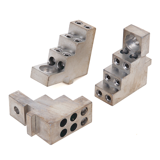 1494U-LM31 - Conectores de terminal multipuerto 1494U (3 por paquete), 30 A - 6 puertos - ((1) cobre n.° 14...4 AWG, (1) aluminio n.° 12...4 AWG, (2) cobre-aluminio n.° 10 AWG)