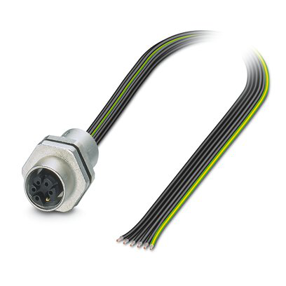 1415301 - SACC-E-M12FSM-5PE-M16XL/0,2 - Conector de dispositivo de montaje frontal