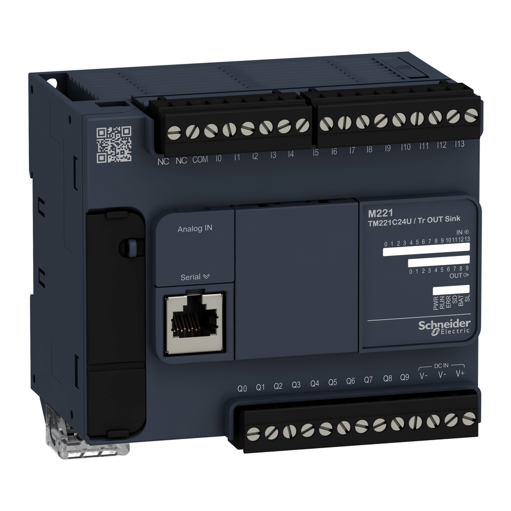 TM221C24U - Controlador lógico, Modicon M221, 24io tr.npn