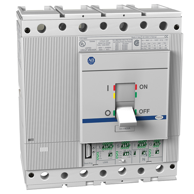 140G-K0H4-D30 - 140G - Molded Case Circuit Breaker, K frame, 100 kA, LSI (electronic), 4 Poles, Rated Current 300 A