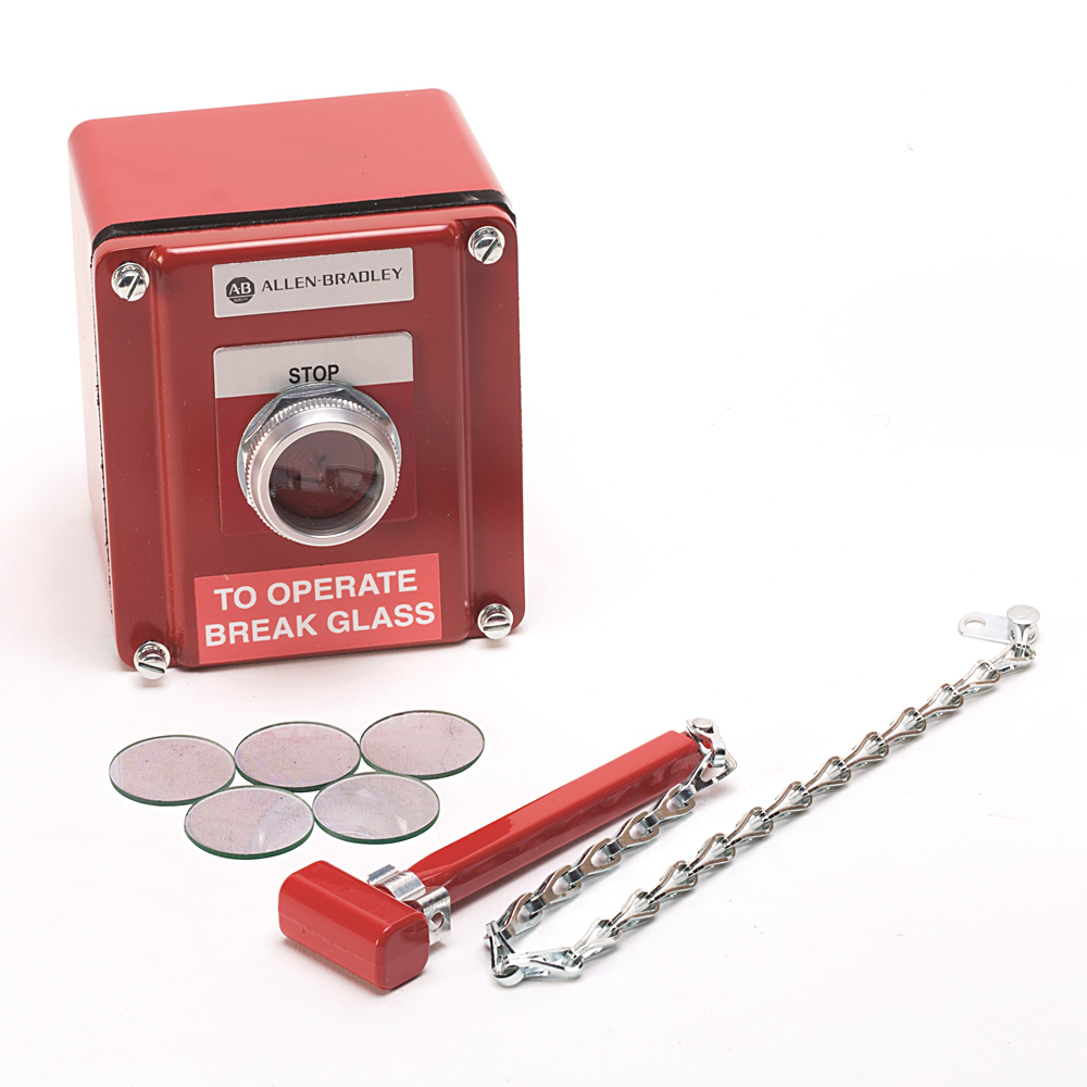 800T-NX114 - Break-Glass Push Button Station, 1 N.O. - 1 N.C.