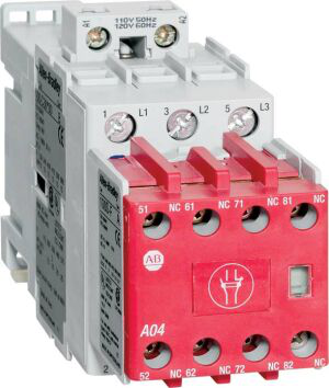 100S-C09K14BC - Contactor de seguridad 100S-C, 9 A, lado de línea, 24 V, 50 Hz, 3 NA, 1 NA, 4 NC, contacto bifurcado