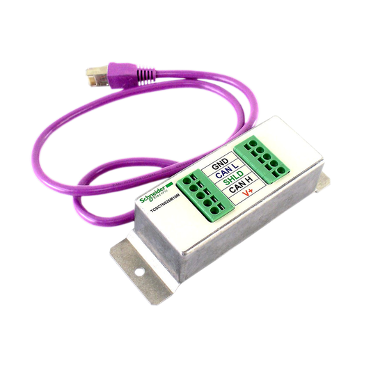 TCSCTN026M16M - CANopen terminal adaptor, Altivar, 2 spring terminals for daisy chain connection