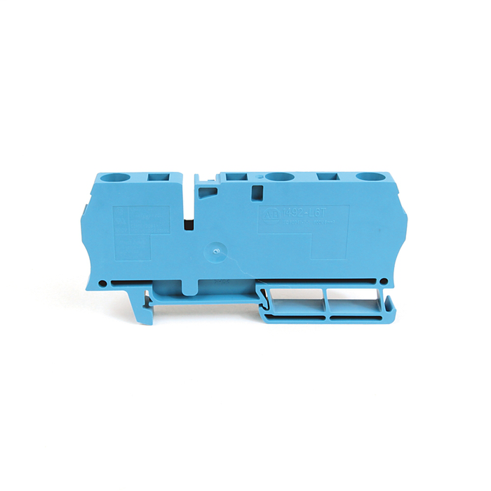 1492-L6T-W - Spring Clamp Terminal Block,One-Circuit Feed-Through Block,6 mm (# 22 AWG - # 10 AWG), 4 mm for H4 block,2 Connection points on one side,White