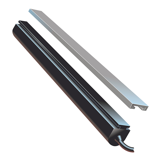 440F-ECAKN01905 - Sistema ensamblado de fábrica Safedge - 01905 mm, sin controlador, 0110N, riel de aluminio 1212, entrada recta SET con cable de 1 m, salida recta SET con cable de 5 m