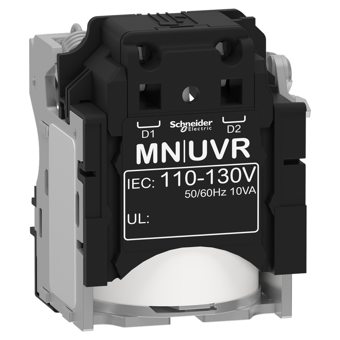 LV429406 - Undervoltage release MN, ComPacT NSX, rated voltage 110/130V AC 50/60Hz, screwless spring terminal connections