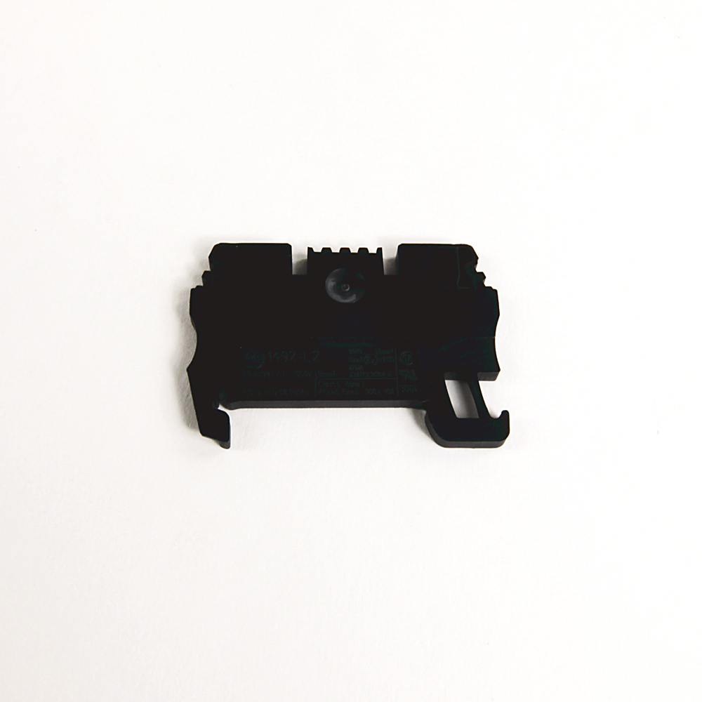1492-L2-BL - Spring Clamp Terminal Block,One-Circuit Feed-Through Block,1.5mm² (# 26 AWG - # 14 AWG),Standard Feedthrough,Black