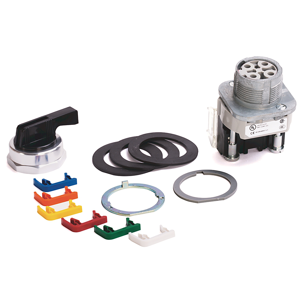 800T-JX2B - 800T 3 Position, Knob/Wing Lever,, Packet of Color Inserts, Std. Knob Maint., Cam and Contact Blocks, 3 Position