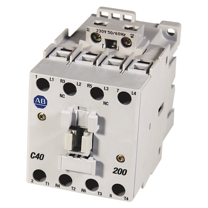 100-C40ED400 - 100-C IEC Contactor, 110-125V DC Electronic Coil, Screw Terminals, Line Side, 37A, 4 N.O. 0 N.C. Main Contact Configuration, Single Pack