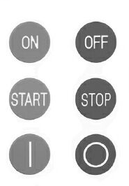 800G-APC1 - 10-printed pushbutton inserts: Green "START"