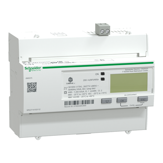 A9MEM3375 - Contador de energía iEM3375 - 125 A - LON - 1 I digital - multitarifa - MID