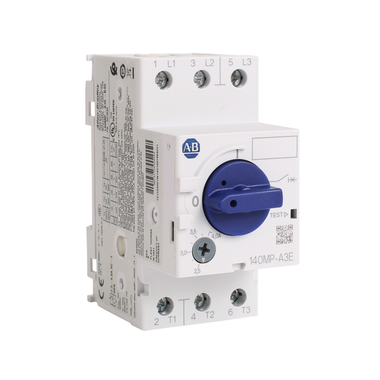 140MP-A3E-A25 - 140MP Motor Protection Circuit Breaker / Manual Motor Starter, Frame Size A, 5 kA, Adjustable Thermal/Fixed Magnetic MPCB, 0.16 - 0.25A