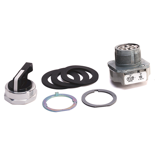 800T-J20AY - 800T 3 Position, Knob/Wing Lever,, White, Knob Lever Spring Rtn fr/ Both, Cam and Contact Blocks, 3 Position