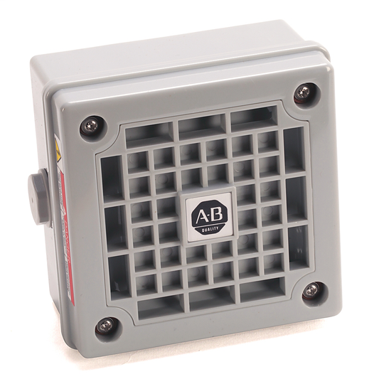 Bocina electrónica de uso general 855H, base de superficie con entrada de conducto, clasificación UL tipo 4/4X/13, IP66, versión estándar, 108 dB(A) máx., 24 V CA/CC