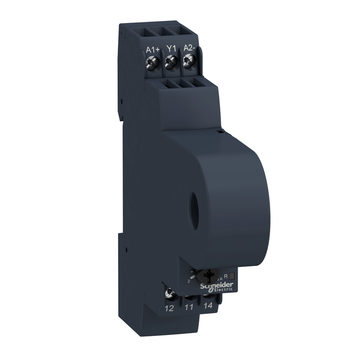 RM17JC00MW - Modular current control relay, Harmony, 5A, 1CO, overcurrent function, 250V AC DC