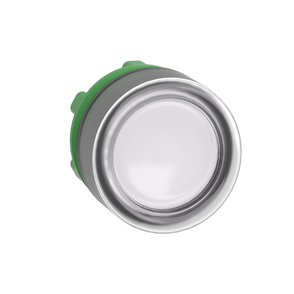 ZB5AW513 - Cabezal para pulsador iluminado, Harmony XB5, empotrado blanco, 22 mm, LED universal, retorno por resorte, funda transparente, sin marcar