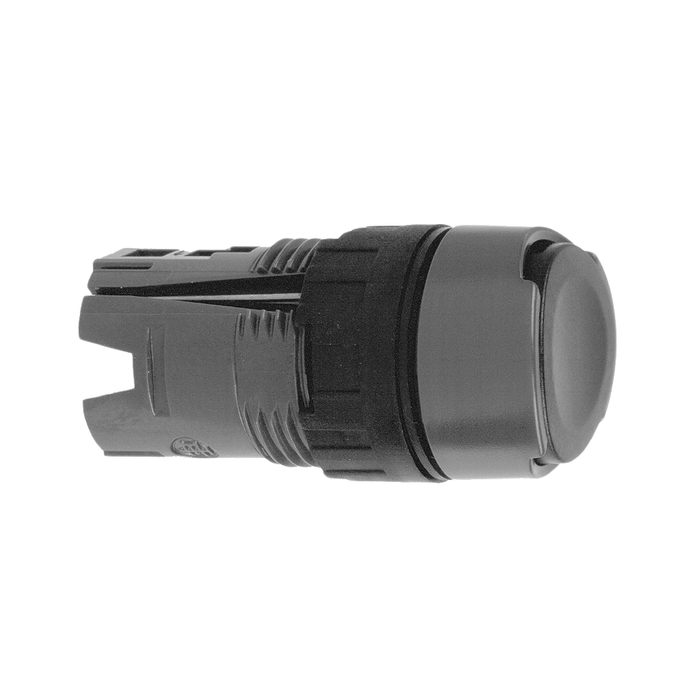 ZB6AA2 - Head for non illuminated push button, Harmony XB6, black flush, 16mm, integral LED, spring return, unmarked