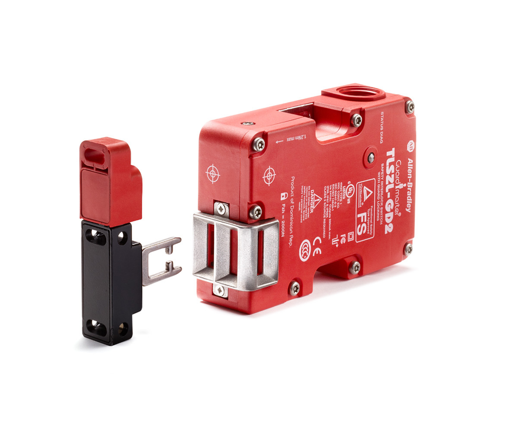440G-TZS21UTLH - Guard Locking Switch - 440G TLS-Z GD2: Solenoid Voltage: 24V AC/DC, Contacts(Safety and Aux): 2 x PNP (0.2A max.), 1 x PNP (0.2A max.) - Door proximity, Actuator: Fully-Flex, Conduit Entry: 8-Pin Micro (M12)