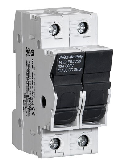 1492-FB2C30-L - 1492-FB Fuse Holder with 2 poles, Class CC Type Fuses, 30A and LED Blown Fuse Indicator, Pkg. Qty. 6 (Qty. 6)
