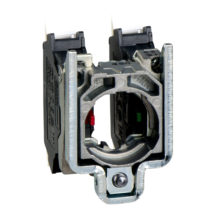 ZB4BZ1055 - Single contact block with body fixing collar, Harmony XB4, metal, spring clamp terminal, 1NO+1NC