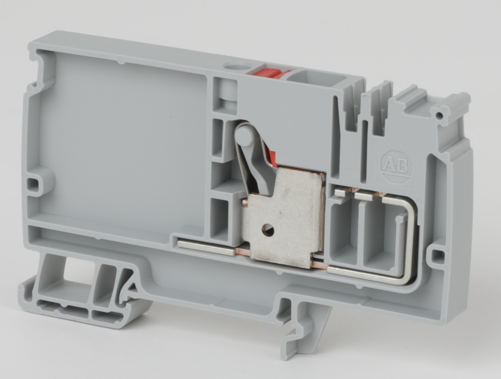 1492-P10PD3S-1RE - Bloques de terminales a presión 1492-P, 10 mm² (AWG 20 - AWG 6), 51 A, bloque de distribución de potencia de control, bloque de arranque, 1 punto rojo (cantidad: 20)