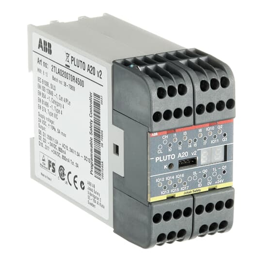 2TLA020070R4500 - PLUTO A20 V2, SAFETY-PLC
