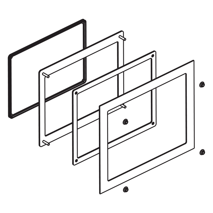 HMIZPAT8W1 - Panel cutout adapter,Harmony P6/FP6, to mount 19-inch wide display module in cutout for Harmony IPC Modular/S-Panel PC (19" Wide)